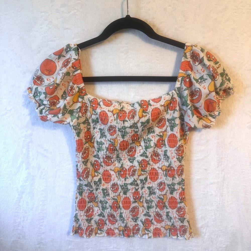Disney Top Orange Bird Smocked Vault Collection 50th Medium Orange Women